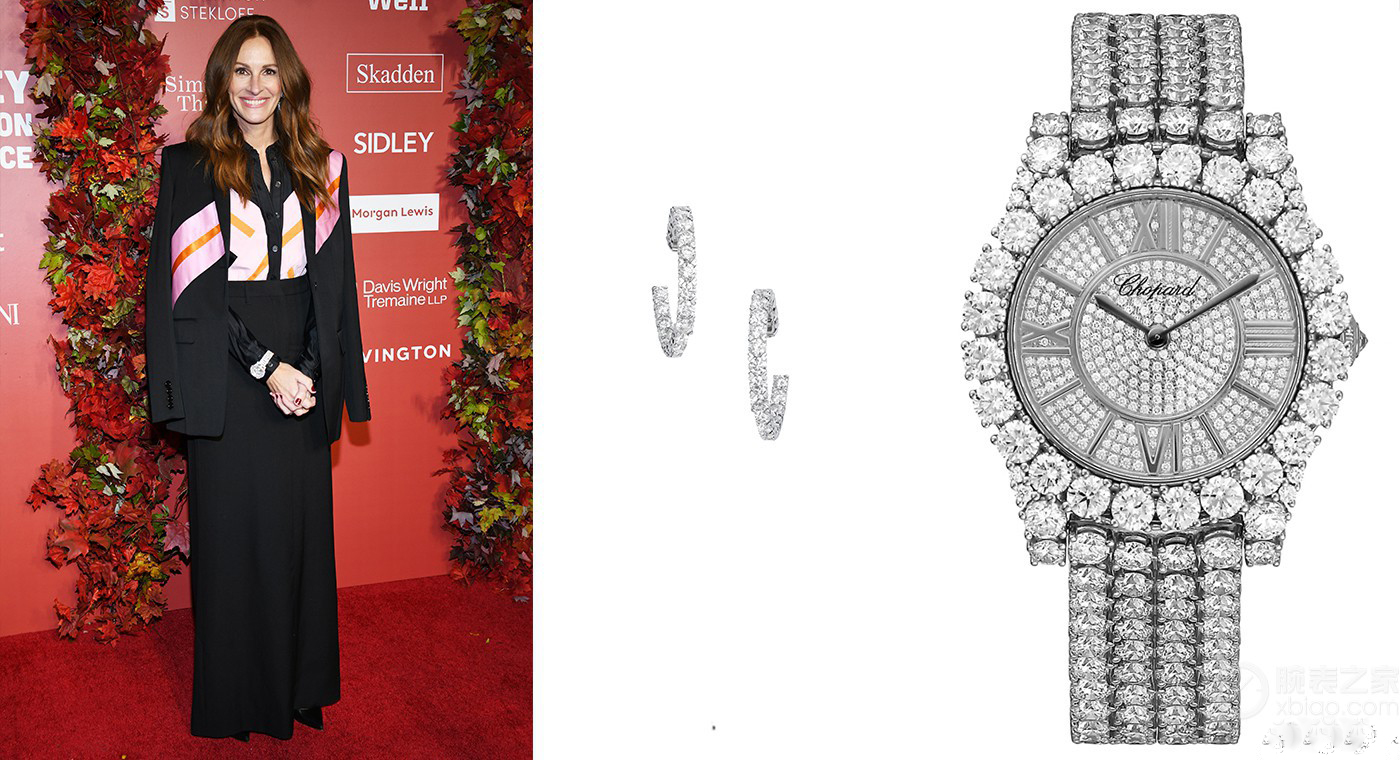 萧邦全球品牌大使朱莉娅·罗伯茨佩戴萧邦珠宝腕表